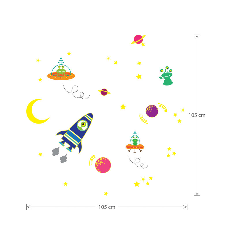 Family Mural Galaxy Glow Wall Sticker