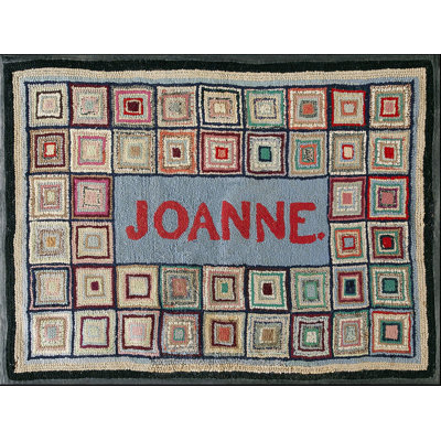 Tapis crocheté américain à motif Folk Art