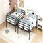Lit superposé double au-dessus de double, noir-1733413560