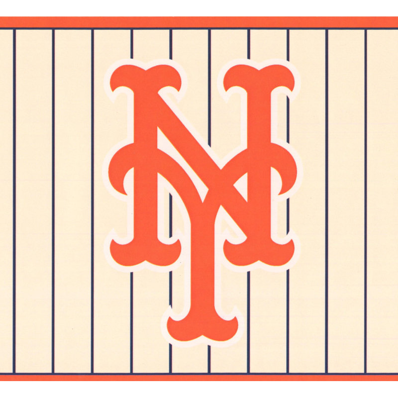 Bordure de papier peint L 15 pi x l 6 po MLB, Mets de New York