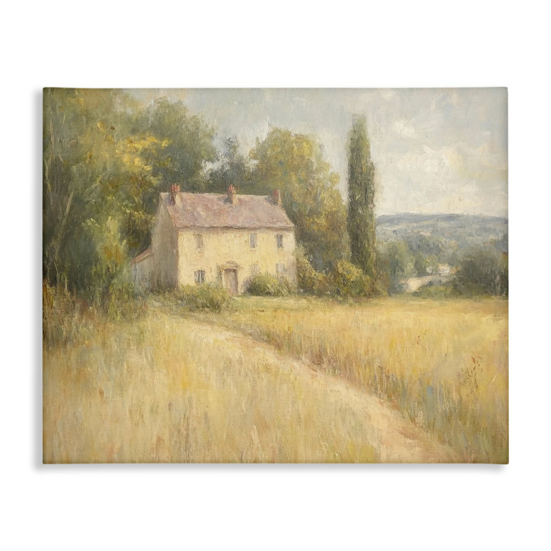 Toile cachée maison de campagne, design par Petal Prints Design, H 24 po x l 30 po