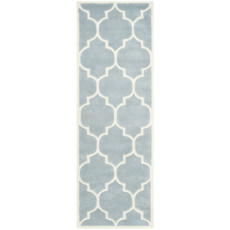 Carolene Hand Tufted Wool Geometric Rug, Runner 2'3" x 7'