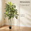Arbre tropical artificiel artificiel de 6 pi avec plante blanche Dracaena