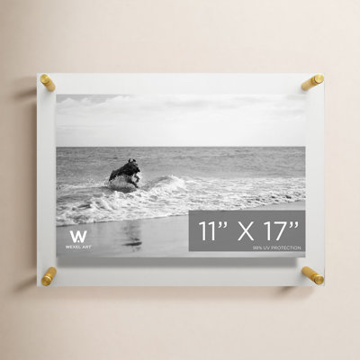 Clear UV-Grade Acrylic Modern Floating Picture Frame