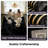 Fairmont  Marble Abstract Black Gold Glam Area Rug for Living Room, Bedroom, Dining Room and Hallway-98591049