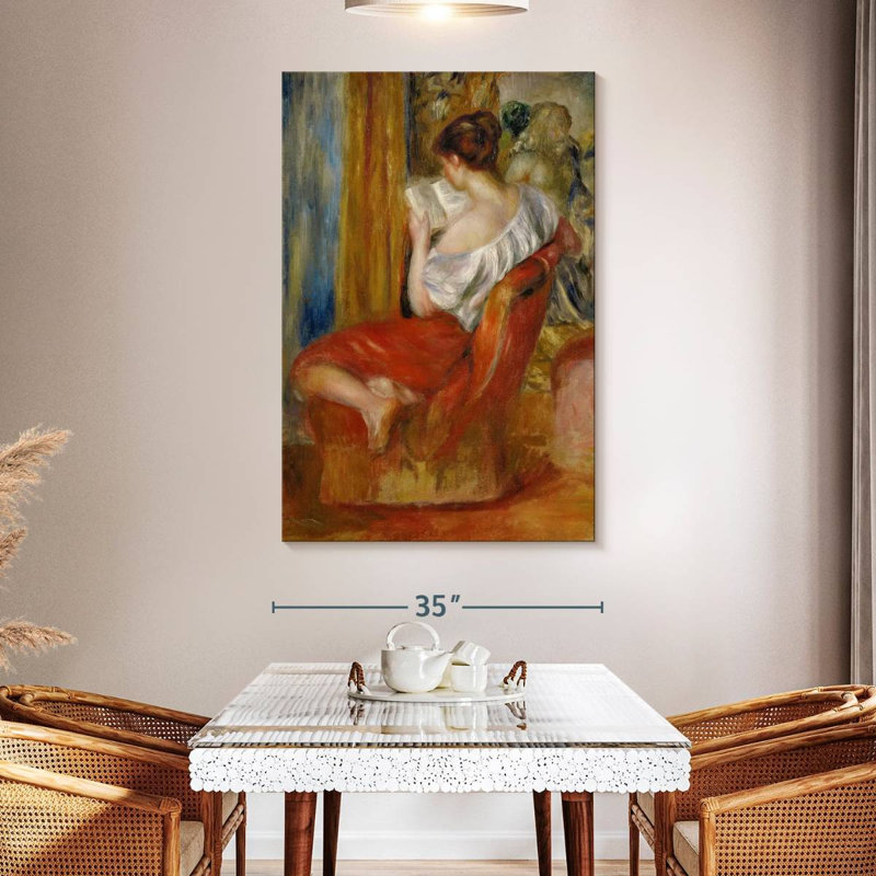 Femme de lecture Leisha 1900, H 51 po x l 34 po
