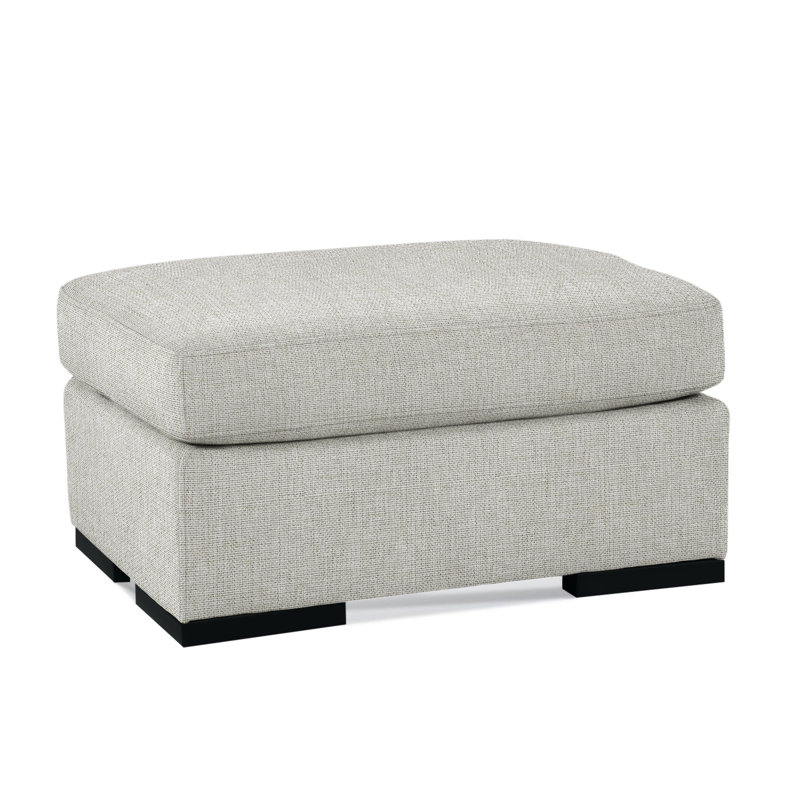 Memphis Ottoman, Beige Sugar Performance; 0863-93, Black