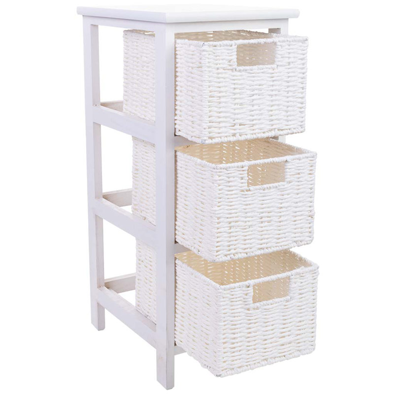 Cali 26cm W 3 - Drawer Chest of Drawers, White