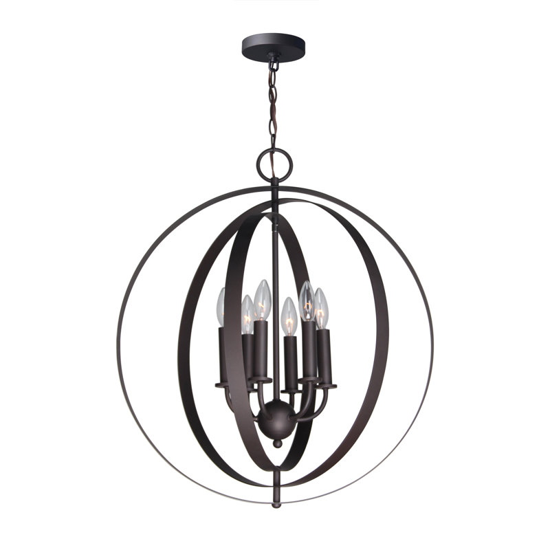 Lando 6 - Light Globe Chandelier, Bronze