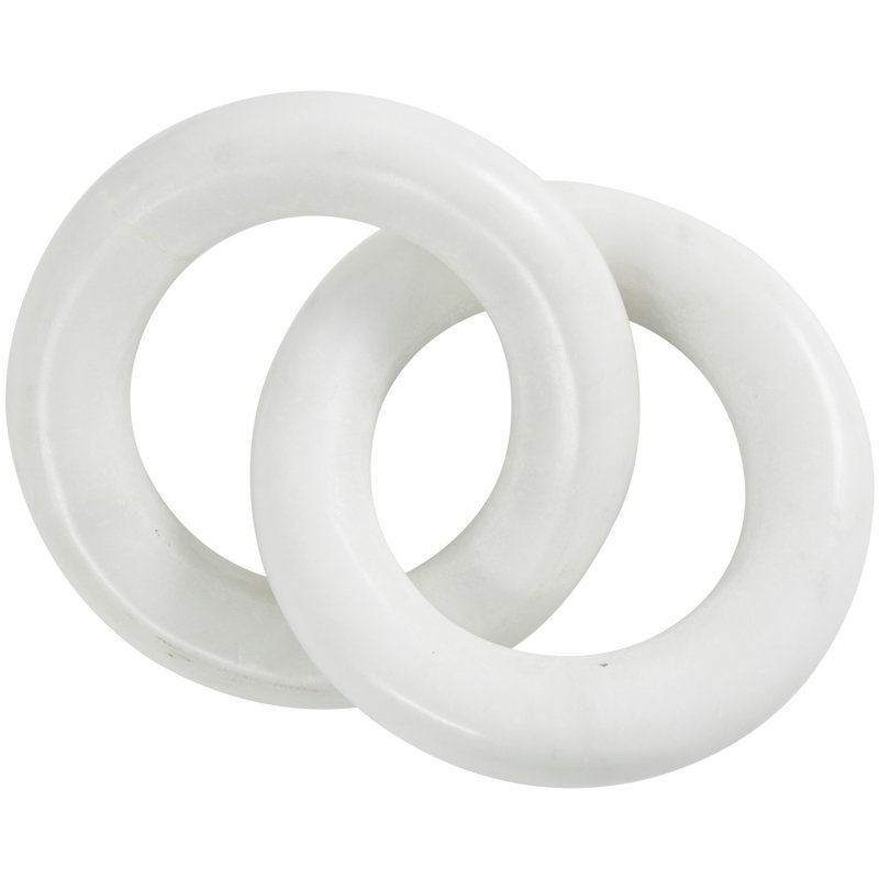 Sculpture Brooksville, H 2,25 po x l 6,75 po x P 4,9 po, Blanc