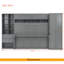 Grand lit escamotable mural avec placard, tiroirs et tablettes