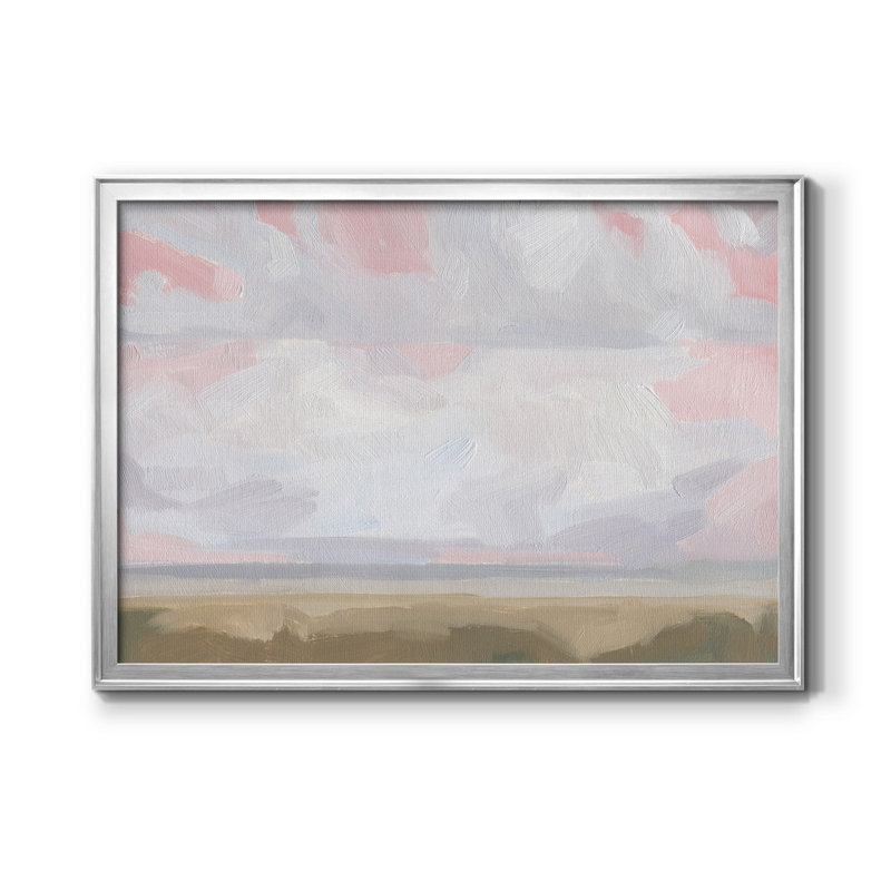 Sandbridge Beach II - peinture encadrée, H 30,5 po x l 42,5 po x P 1 po, Argent, Pas de tapis