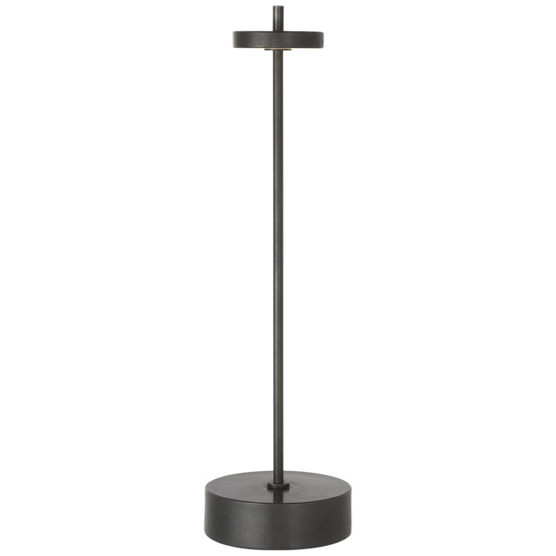Kelly Wearstler Sene Rechargeable Table Lamp, 12.25" H x 3.25" W x 3.25" D, Black, 1.5 W