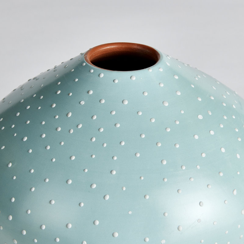 Vase Zayas, Hauteur totale - 6 po, Bleu clair
