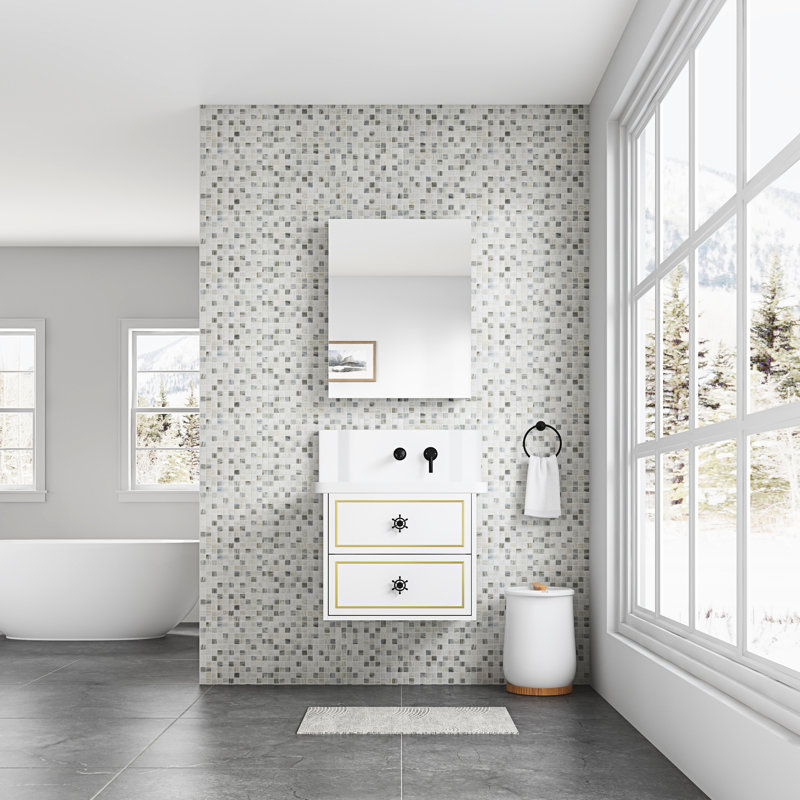 Armoire de rangement de salle de bain l 24 po x H 30 po - murale, bois d'ingénierie, armoire bien rangée, extérieur bien rangé