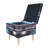 Altes Holz 55cm Wide Square Striped Ottoman with Storage