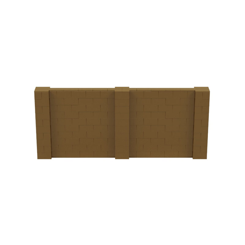 Ensemble mural de blocs géants 7 'T, H 60 po x l 144 po x P 12 po, Jaune