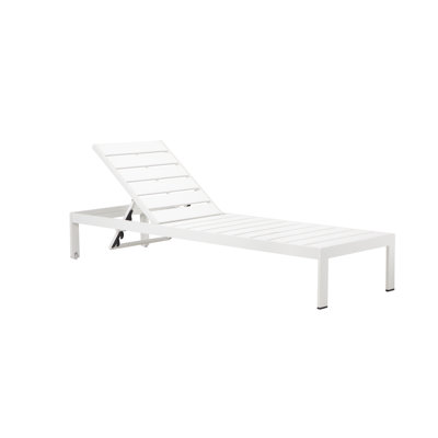 Aynura 26'' Outdoor Metal Chaise Lounge