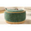 Chenille ronde de 29 po, cadre en bois et pieds solides, couvercle réversible pour le rangement des collations, espace de vie principal