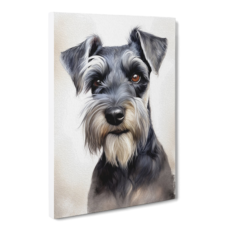 Schnauzer Informel No.3 - Wrapped Canvas, 50cm H x 35cm W x 3cm D