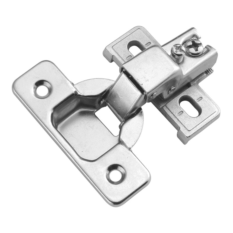 Charnières dissimulées 1/2 po avec cadre à recouvrement automatique - Nickel poli - Charnières de porte d'armoire 