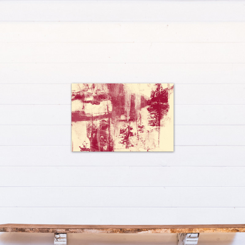 « marron brush strokes », impression sur toile