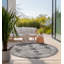 Round Dynamic Geometric Indoor / Outdoor Area Rug-93630456