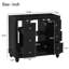 Meuble-lavabo noir 36 po (lavabo non inclus)