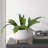 Round Ceramic Planter with Wood Feet-27131845