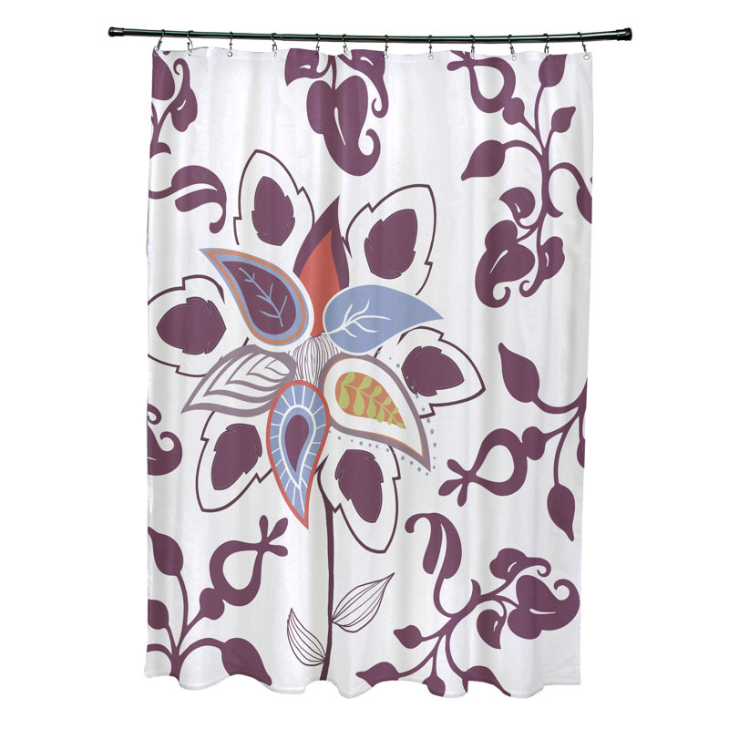 Gordonsville Floral Shower Curtain, Purple