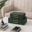 Boîtes décoratives en similicuir avec couvercles pour la décoration intérieure, ensemble de 2 boîtes à charnières empilables pour table basse et tablettes de salon, support de télécommande emboîtable, vert forêt