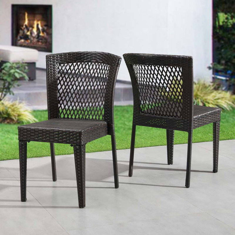 Outdoor PE Rattan Side Dining Chairs