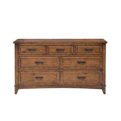 Dukene 7-Drawer Dresser - Honey Oak