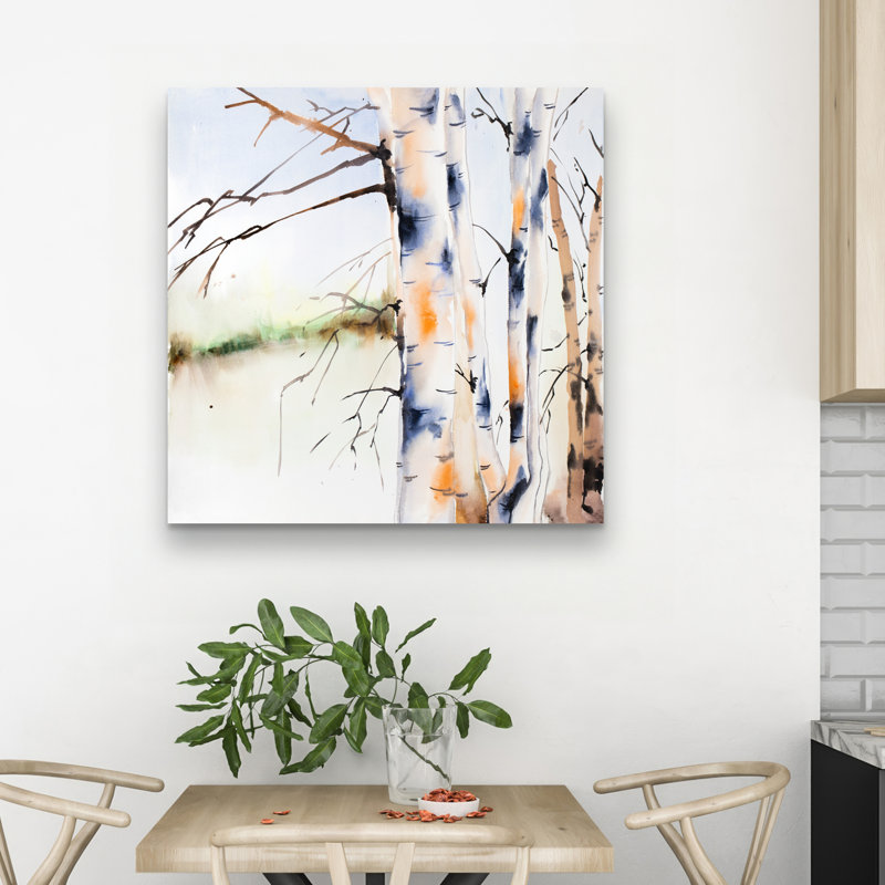 Birchs trunks - 32"x32" art on canvas