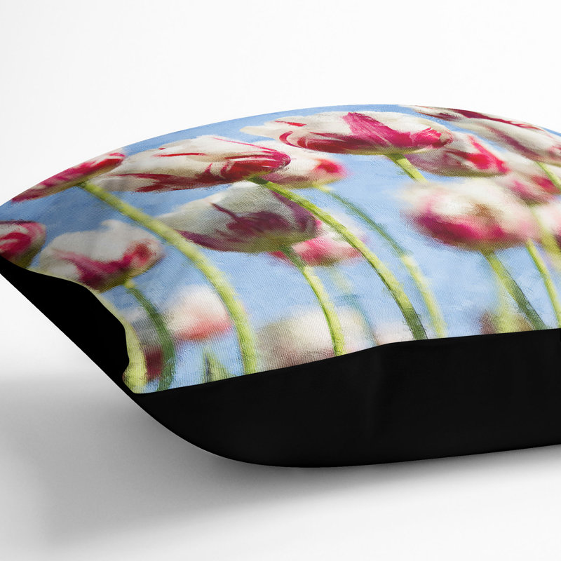 Square Throw Cushion, Black, 55cm H x 55cm W x 20cm D