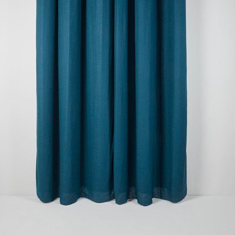 Bellavista Room Darkening Curtain Single Panel, Deep Turquoise, Width 200 x Drop 280cm