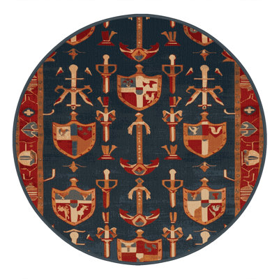 Machine Washable French Gray Area Rug