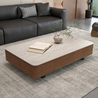 Retro Rectangular Rockboard Coffee Table