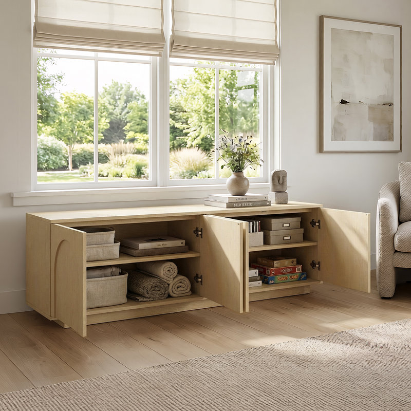 70.9"W TV Stand with Storage and Shelves, Modern Entertainment Center for TVs up to 80"