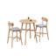 Ensemble de table de bar 3 pièces, table de pub ronde à hauteur de comptoir moderne, plateau supérieur en bois avec tabourets de bar pour la cuisine, le restaurant et le bar à cocktails-427523136-427523141