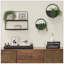 S/2 METAL 9/12" ROUND WALL PLANTERS, BLACK