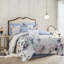 Édredon très grand - 8 pièces avec literie bleue en coton à motif floral