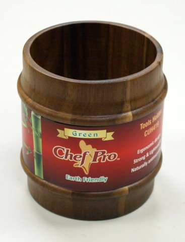 Bamboo Round Utensil Holder Hawkins