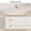 Bibliothèque en bois massif H 70,8 "x l 23,6", 5 tablettes réglables et portes d'armoire-1531205840