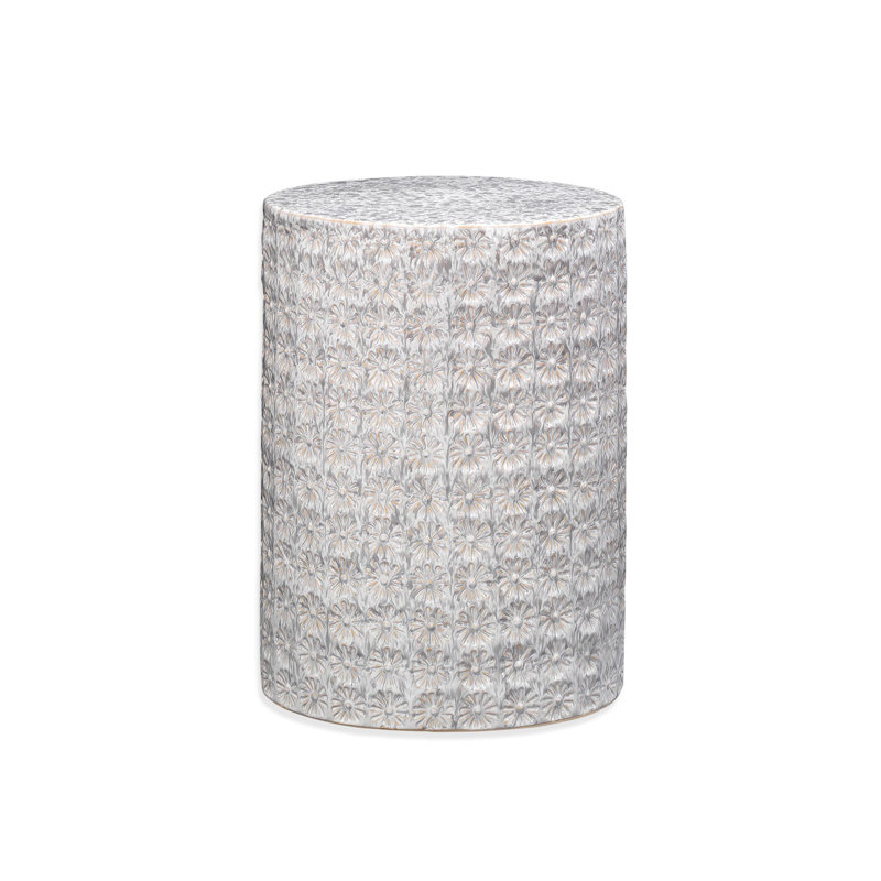 Wildflower End Table, Cream