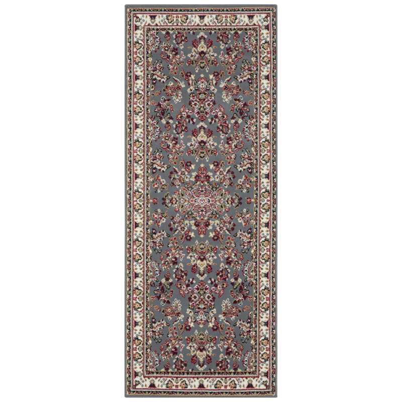 Zabul Tufted Red/Grey/Oak Rug, Runner 80 x 250cm