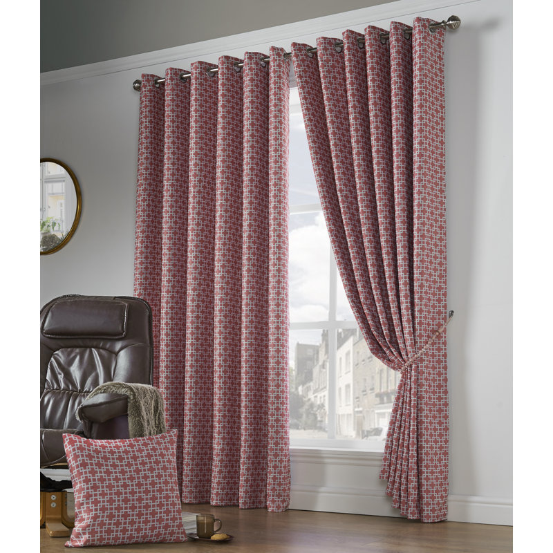 Esa Semi Sheer Curtain Pair, 229 W x 229 D cm, Blush