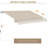 Patio Awning 13' X 8', Beige. & Water Resistance. Manual Crank. Aluminum Frame For An Appealing 8' Yard Awning, -, Water-. Crank, Outdoor Spaces