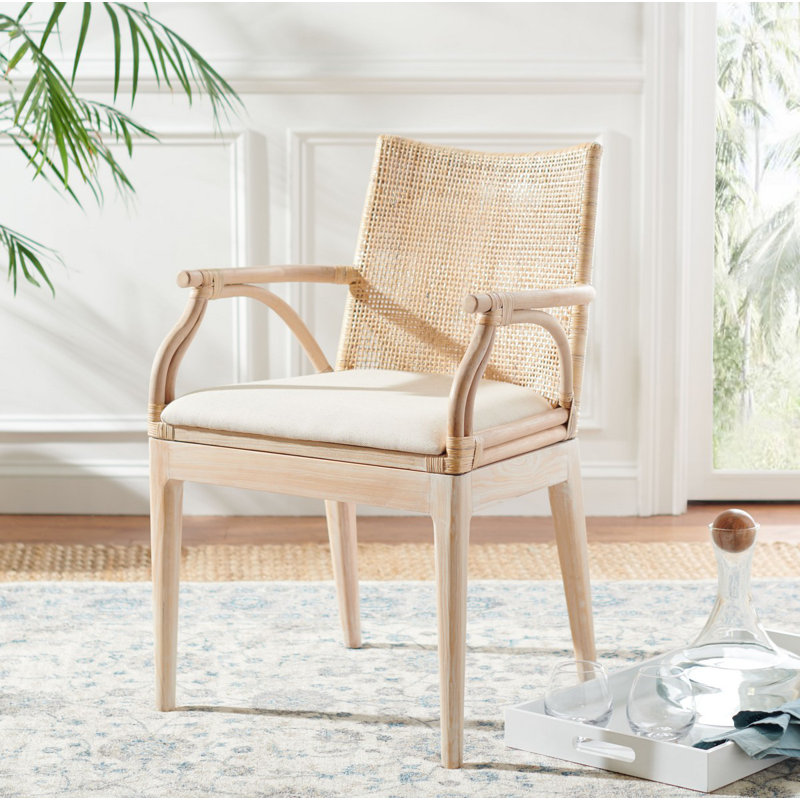 Fauteuil en coton 21,5 po Bungalo, White Cotton, White Wash