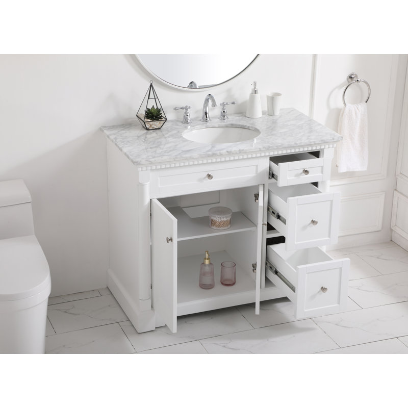 Ensemble de meuble-lavabo simple 42 po Clarence, Blanc